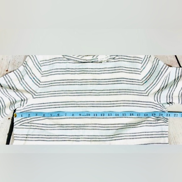 J. Jill Linen Striped Top, Medium - Picture 7 of 10